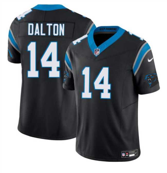 Men & Women & Youth Carolina Panthers #14 Andy Dalton Black 2024 F.U.S.E. Vapor Limited Stitched Jersey->carolina panthers->NFL Jersey